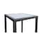 Armen Living Tropez Outdoor Patio Wicker Bar Table with Black Glass Top LCTRBTBE - alternate 3